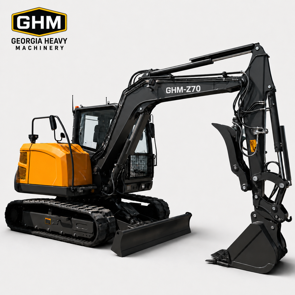 GHM Z70 14330 lb AC Cab Excavator Kubota V2607 Diesel